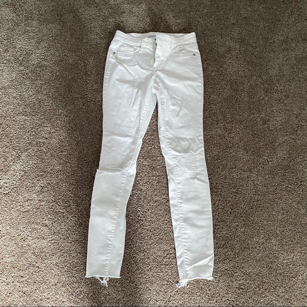 white ripped jeans